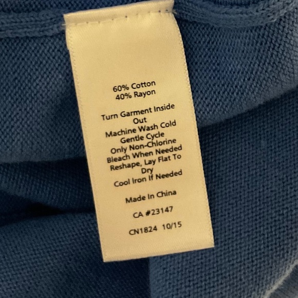 Talbots Blue Butterfly Sweater - Picture 6 of 6